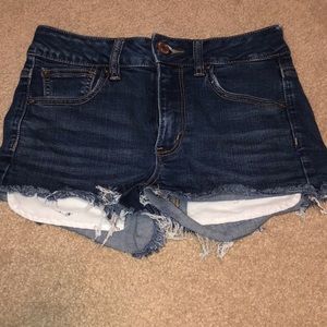 American Eagle HighRise Shortie Jean Shorts